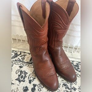 TECOVAS CARTWRIGHT BROWN 8.5D COWBOY BOOTS